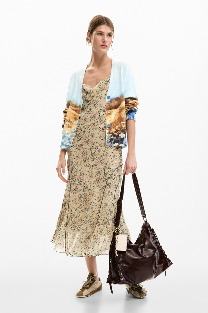 Desigual Landscape Cardigan Blue Pre-Order