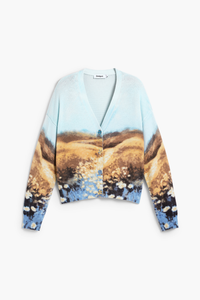 Desigual Landscape Cardigan Blue Pre-Order