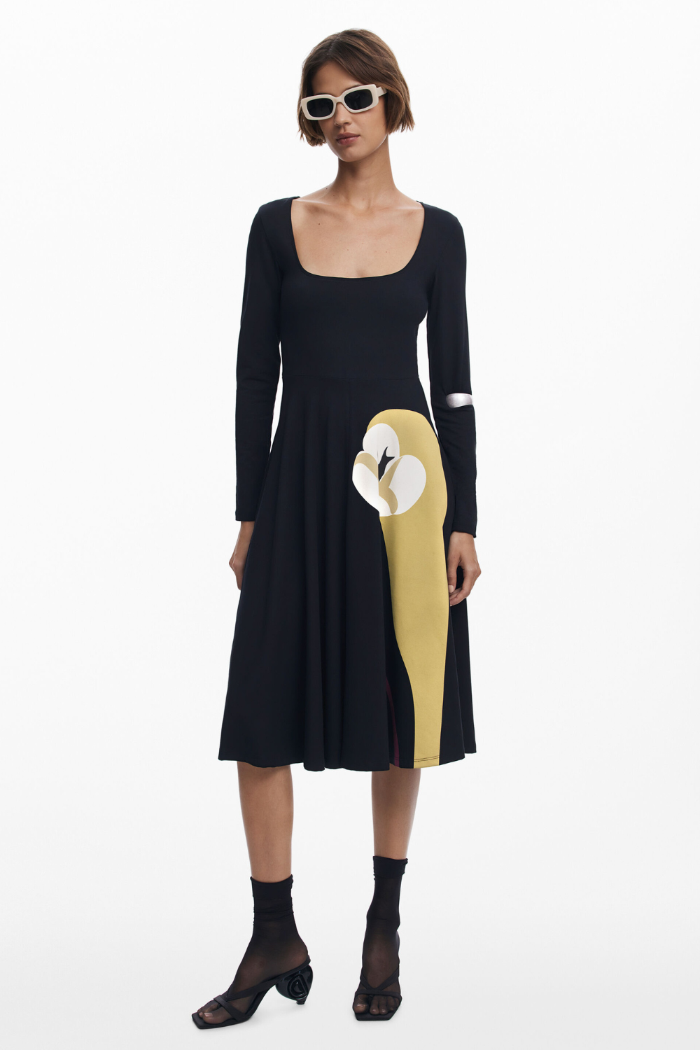 Desigual Lirio Long Sleeve Dress Black