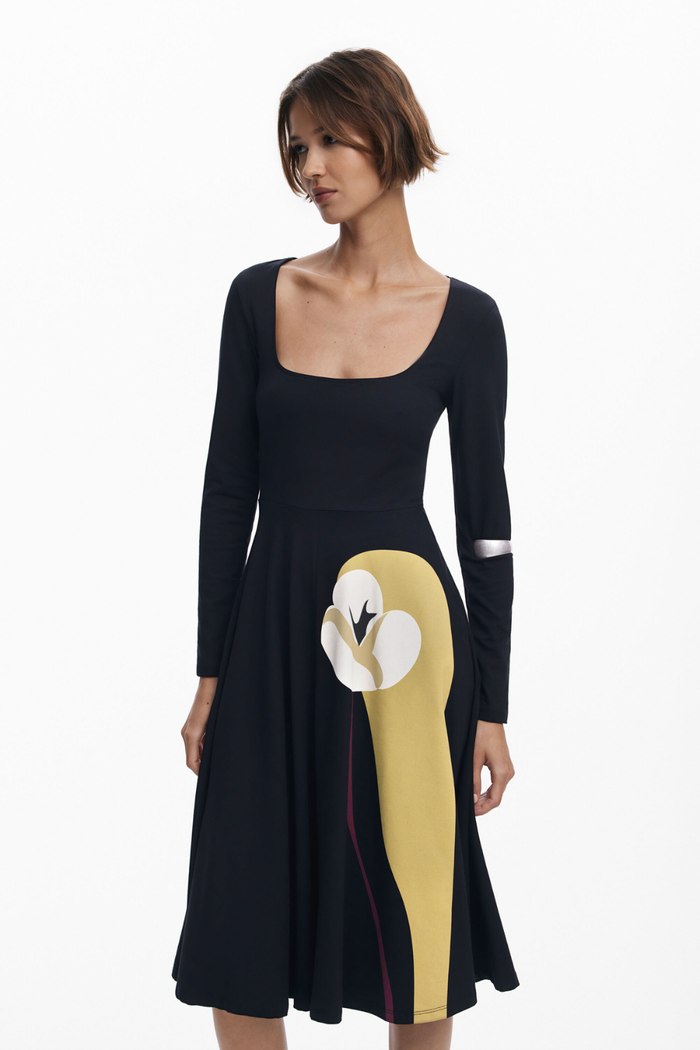 Desigual Lirio Long Sleeve Dress Black