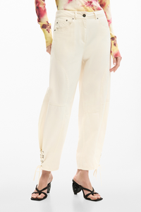 Desigual Long Tie Jeans Ecru Pre-Order