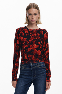 Desigual Lund Knit Red Floral