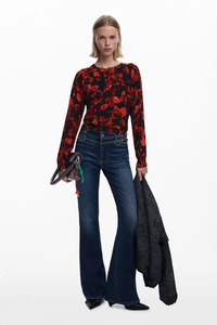 Desigual Lund Knit Red Floral