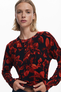 Desigual Lund Knit Red Floral