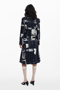 Desigual Newspaper Skirt Black