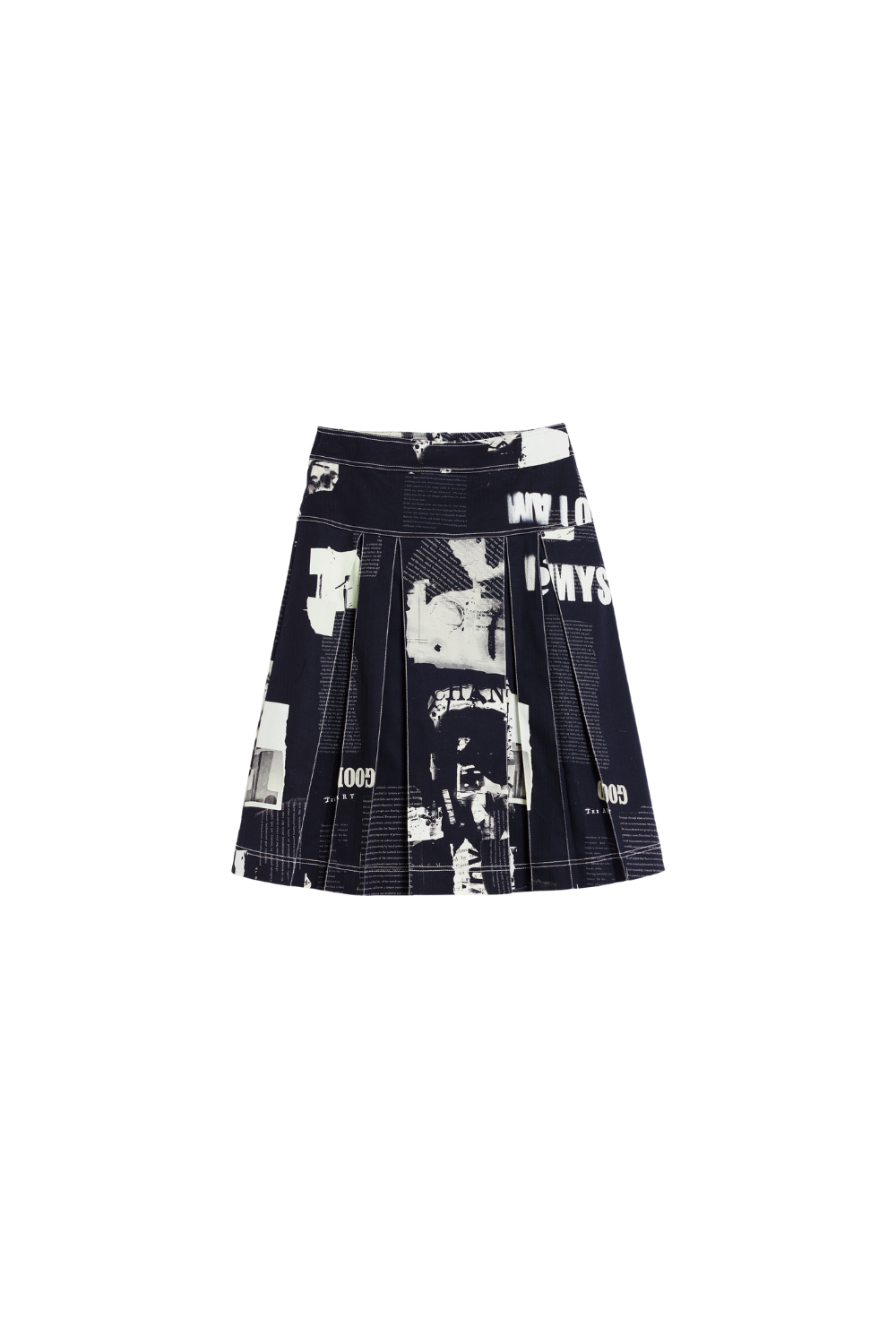 Desigual Newspaper Skirt Black