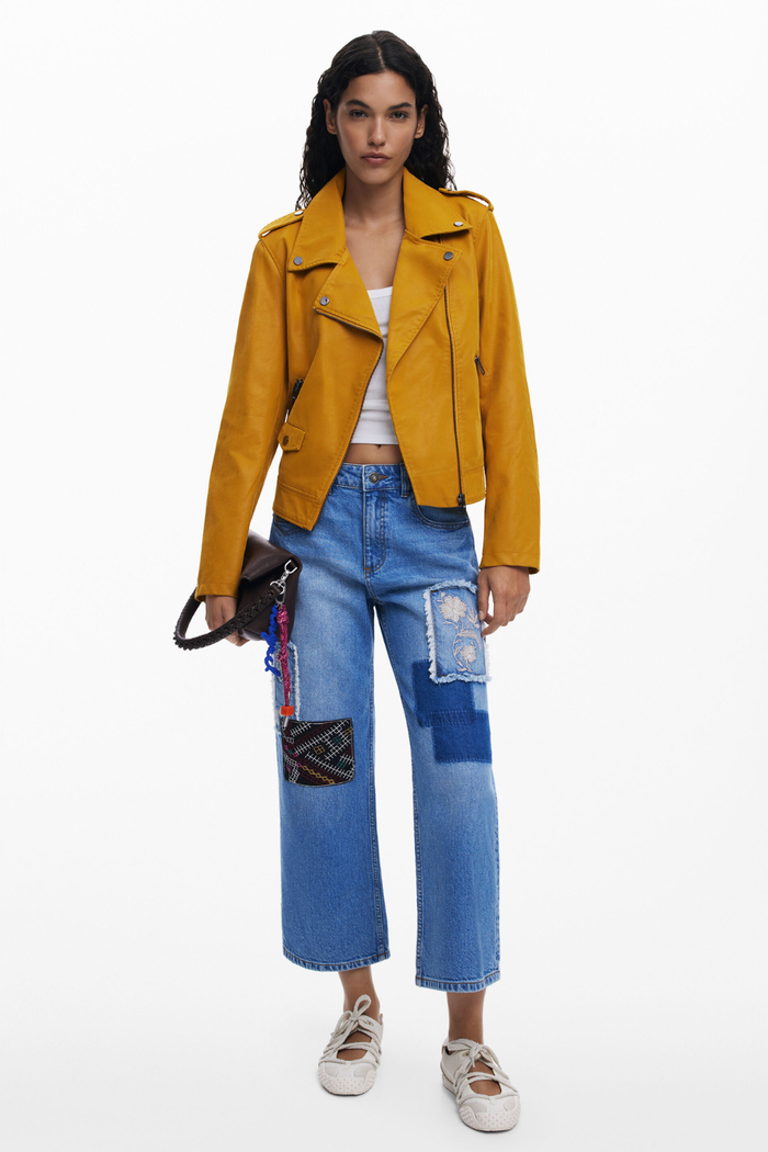 Desigual Patches Jeans Light Denim