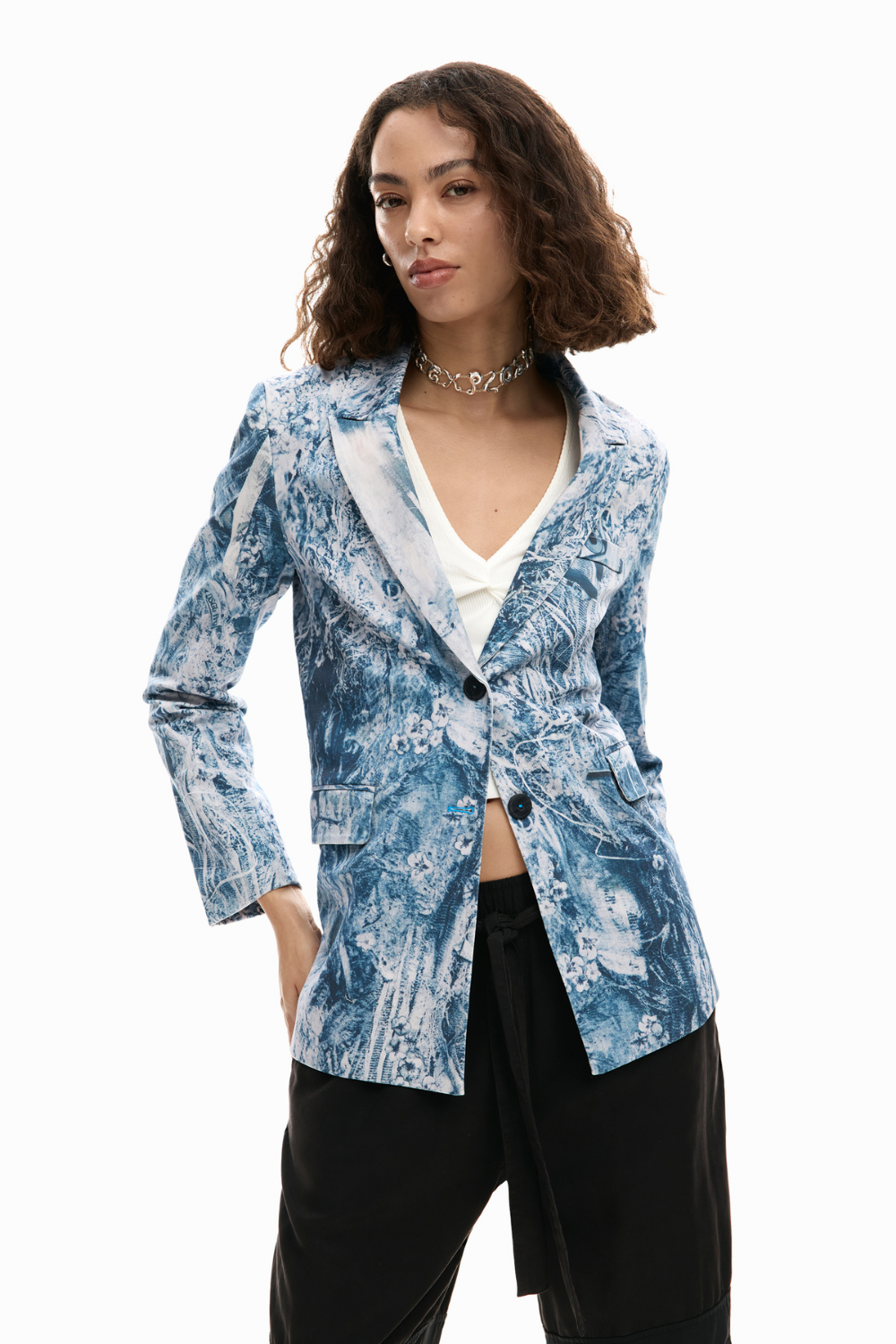 Desigual Photography Blazer Denim