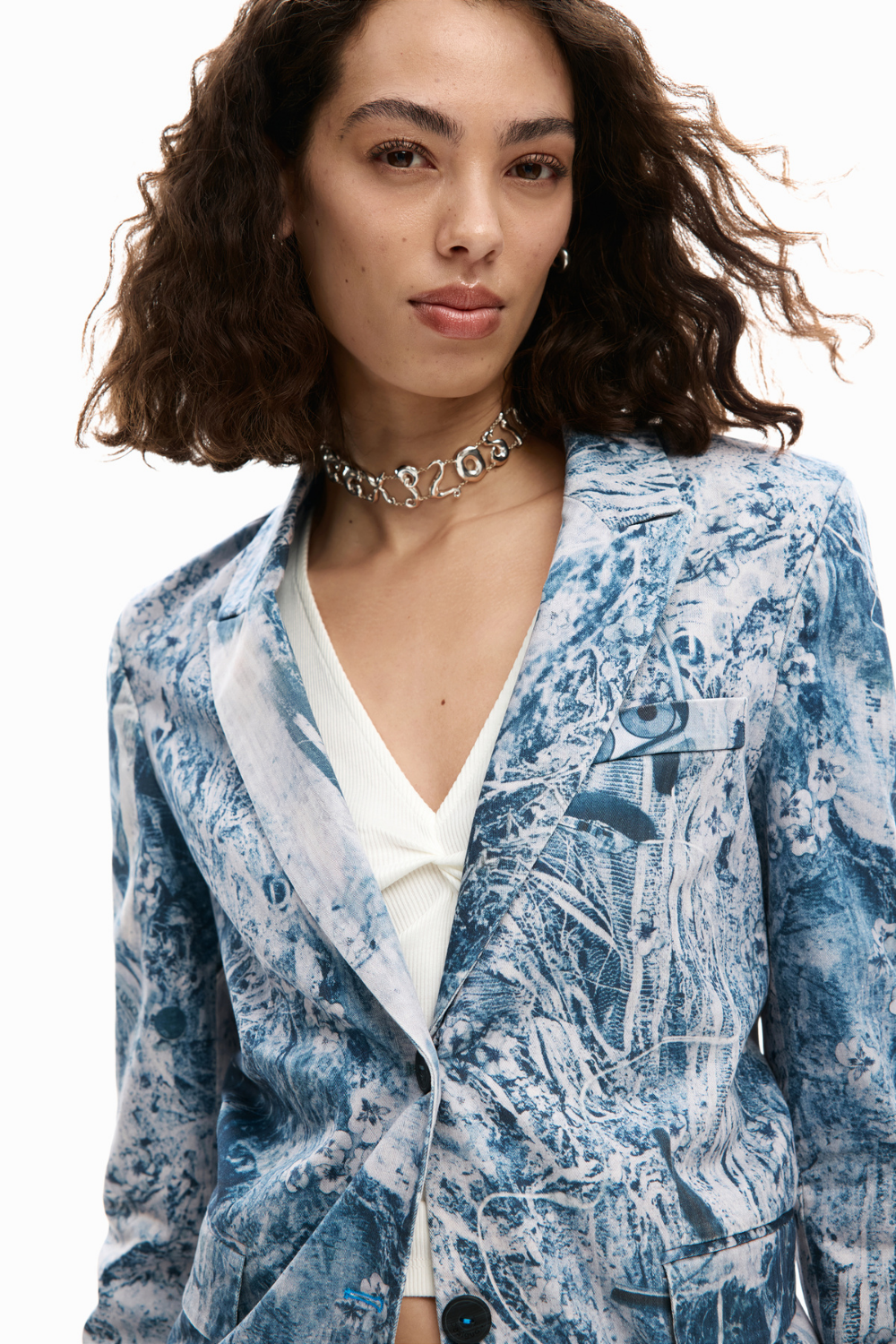 Desigual Photography Blazer Denim