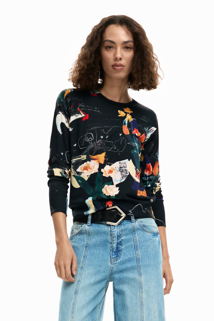Desigual Plant Knit Black Pre-Order
