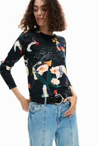 Desigual Plant Knit Black Pre-Order