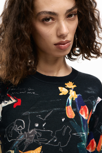 Desigual Plant Knit Black Pre-Order