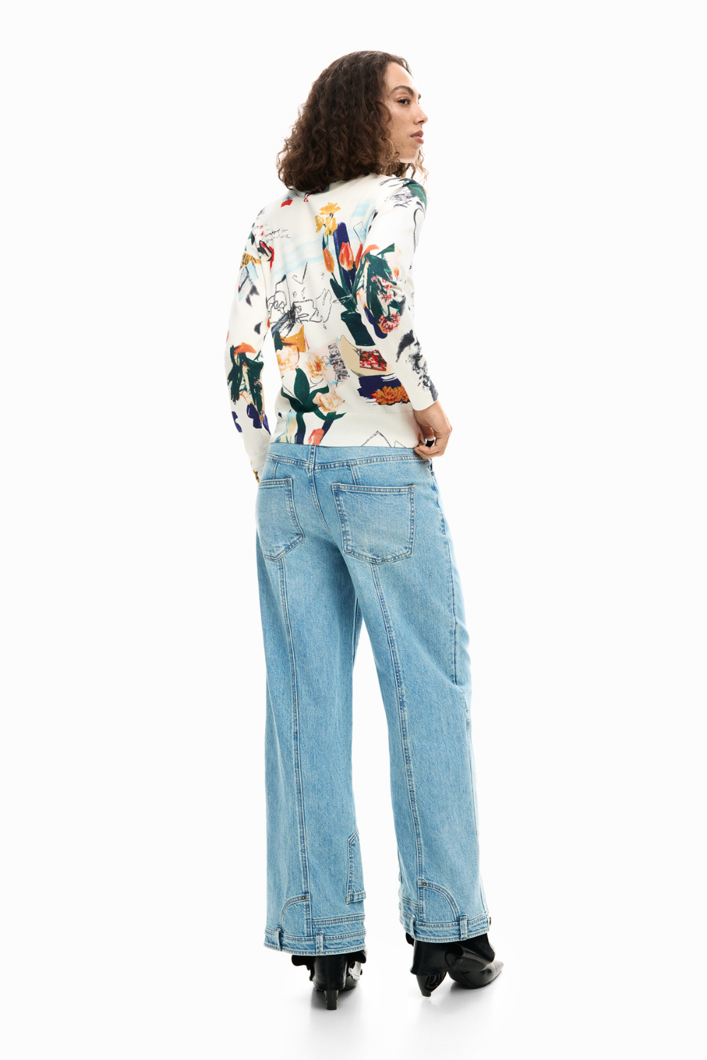 Desigual Plant Knit Cream
