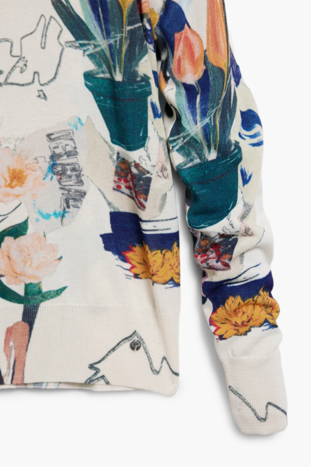 Desigual Plant Knit Cream