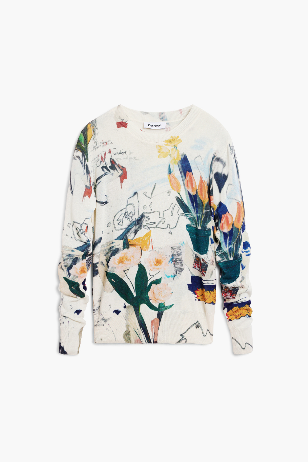 Desigual Plant Knit Cream