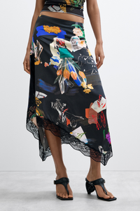 Desigual Plant Skirt Black Pre-Order