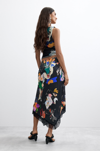 Desigual Plant Skirt Black Pre-Order