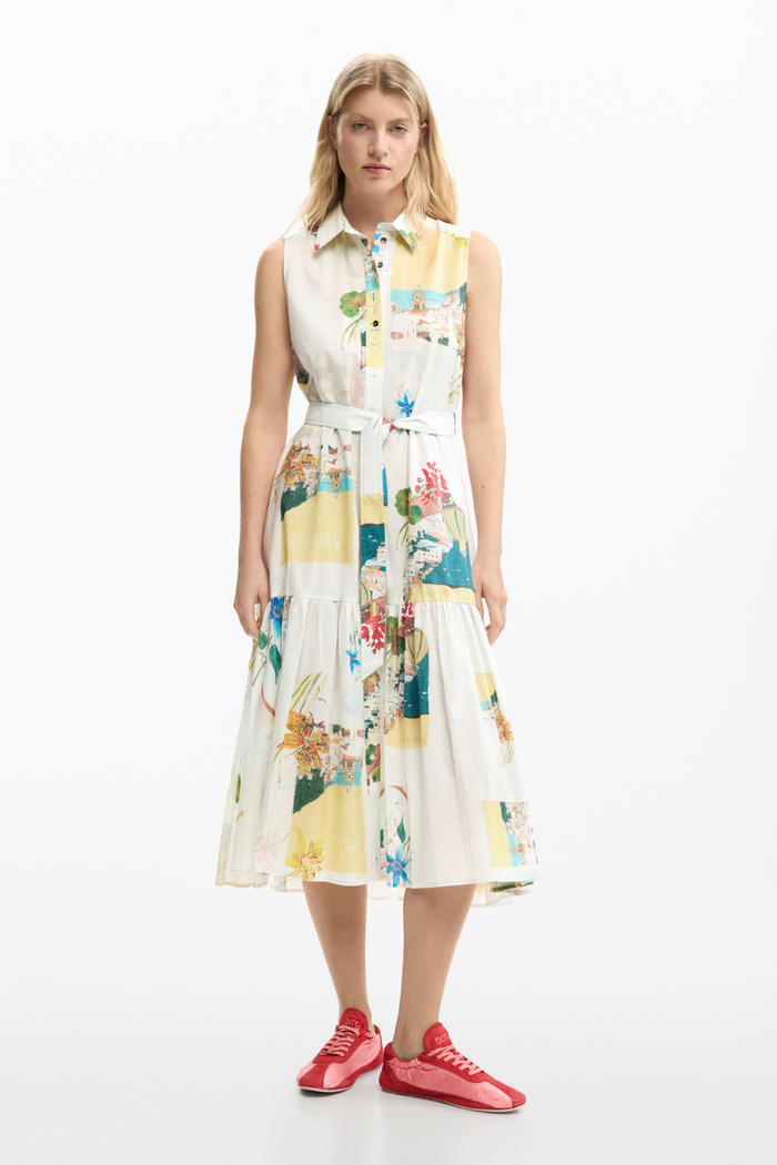 Desigual Postcards Shirt Dress