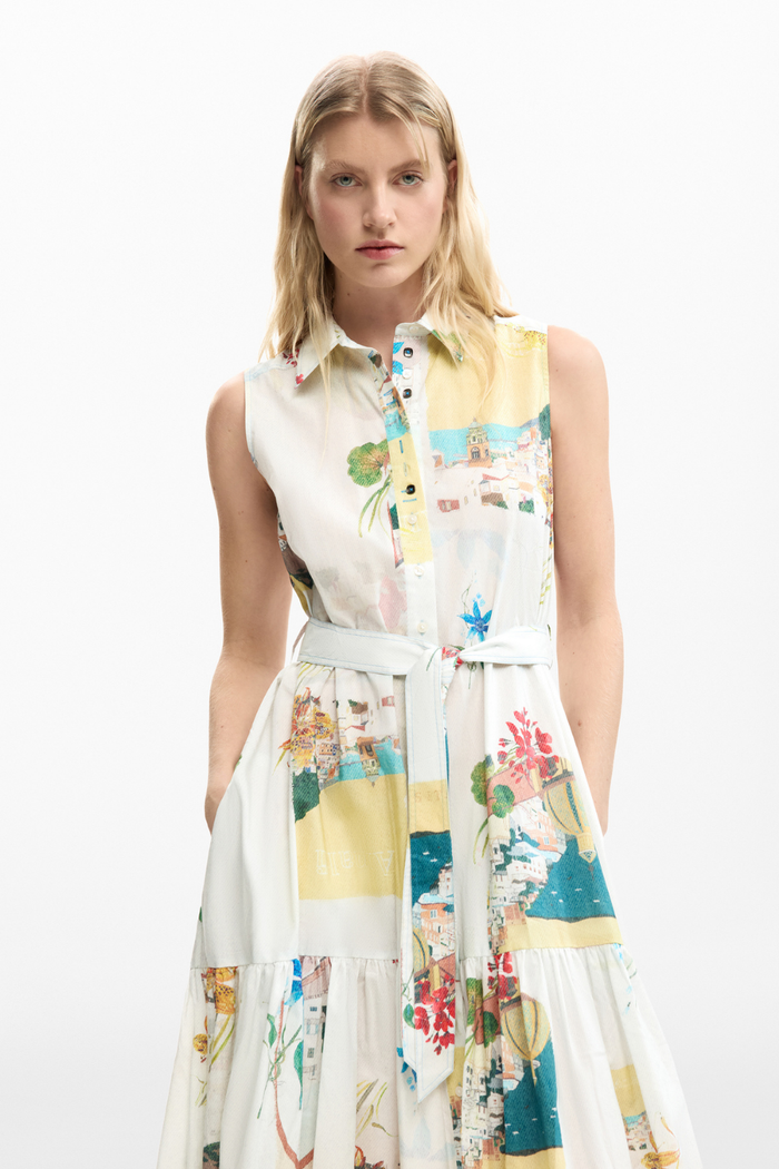 Desigual Postcards Shirt Dress