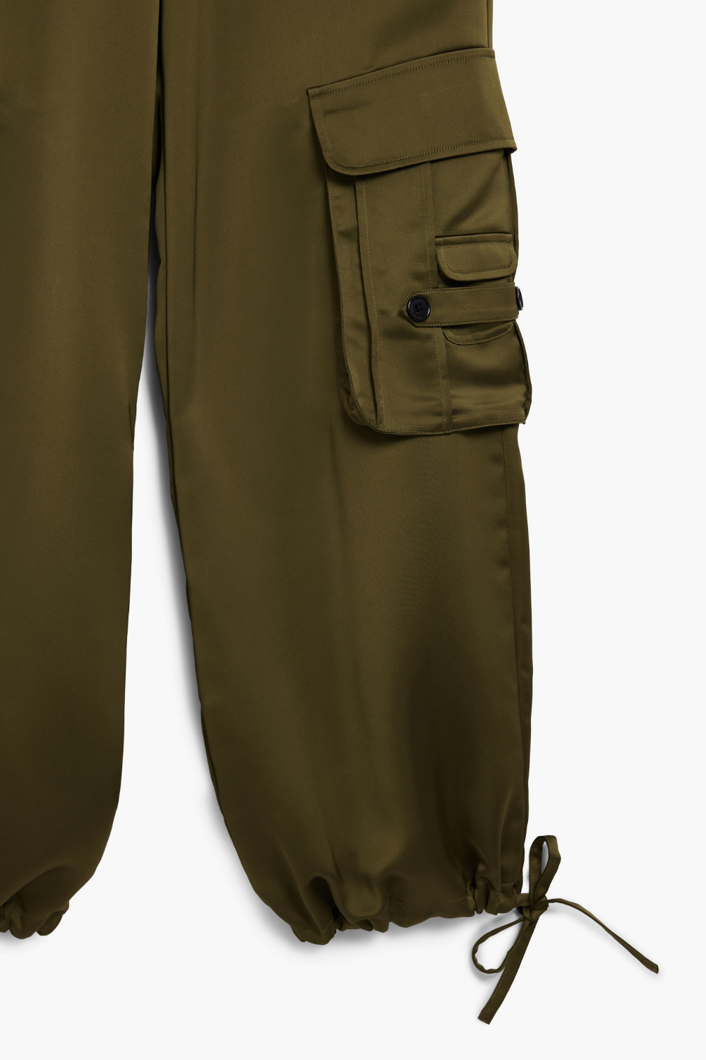 Desigual Satin Cargo Pants Khaki Pre-Order