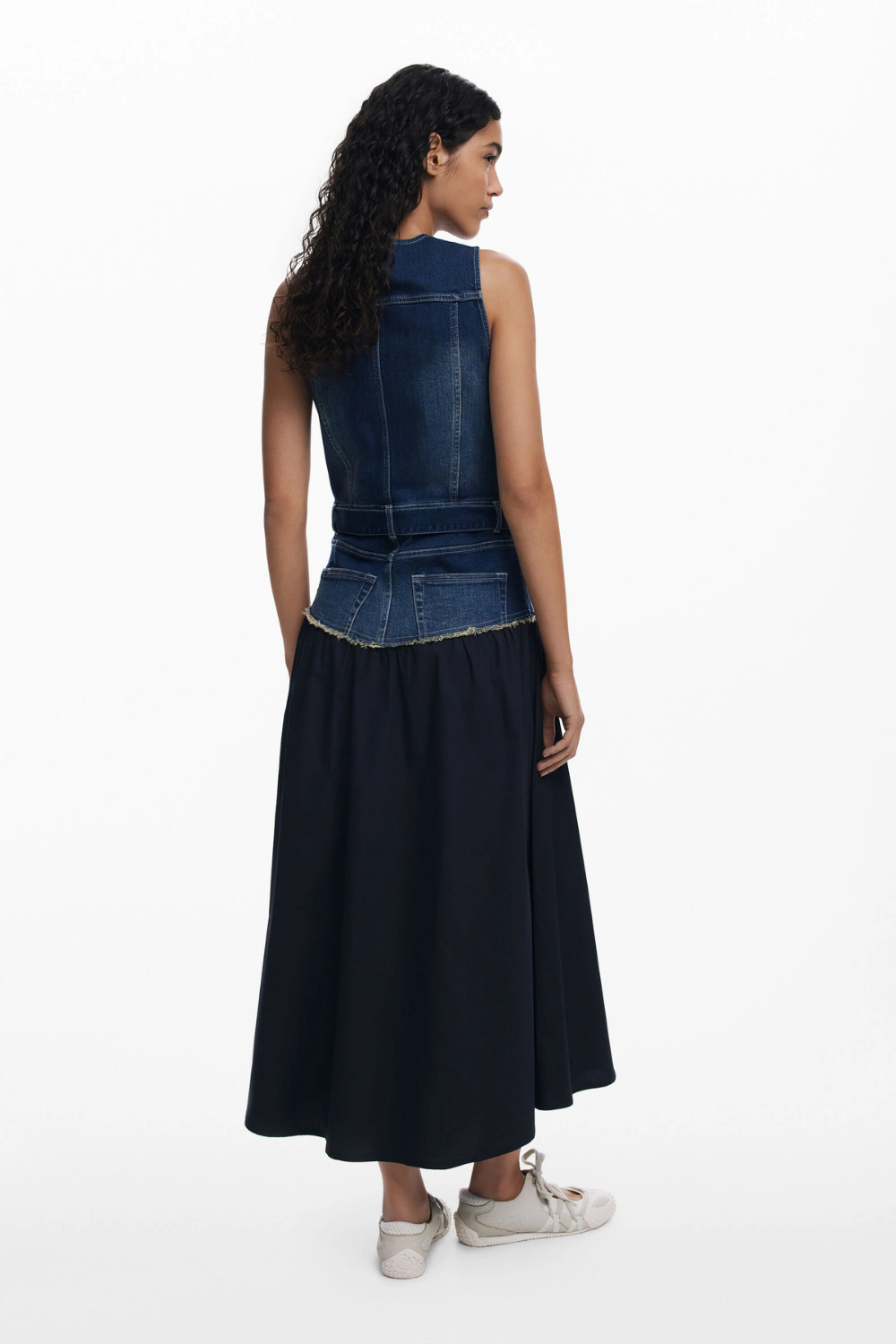 Desigual Sleeveless Vest Dress Denim
