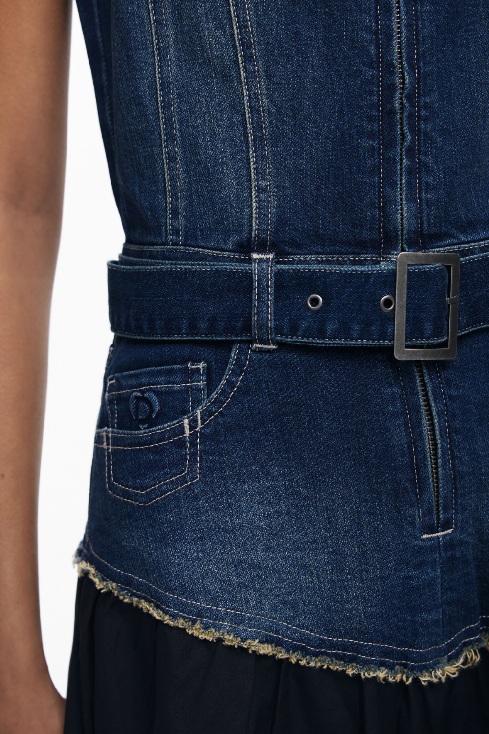 Desigual Sleeveless Vest Dress Denim