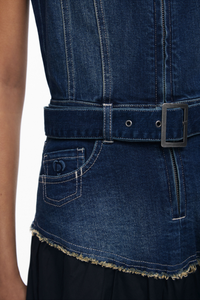 Desigual Sleeveless Vest Dress Denim
