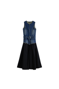 Desigual Sleeveless Vest Dress Denim