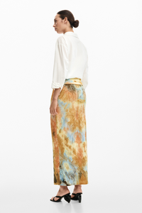 Desigual Textured Skirt Warm Brown