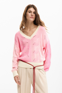 Desigual Two-Tone Knit Pink