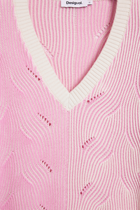 Desigual Two-Tone Knit Pink
