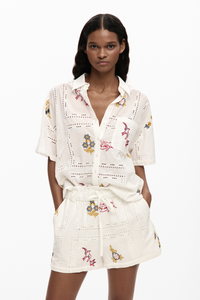 Desigual Embroidered Shirt White