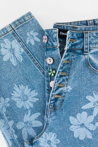 Desigual Floral Barrel Jeans