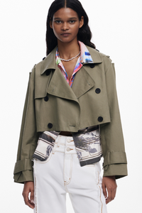 Desigual Detachable Two-Tone Trench Coat