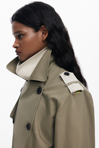 Desigual Detachable Two-Tone Trench Coat