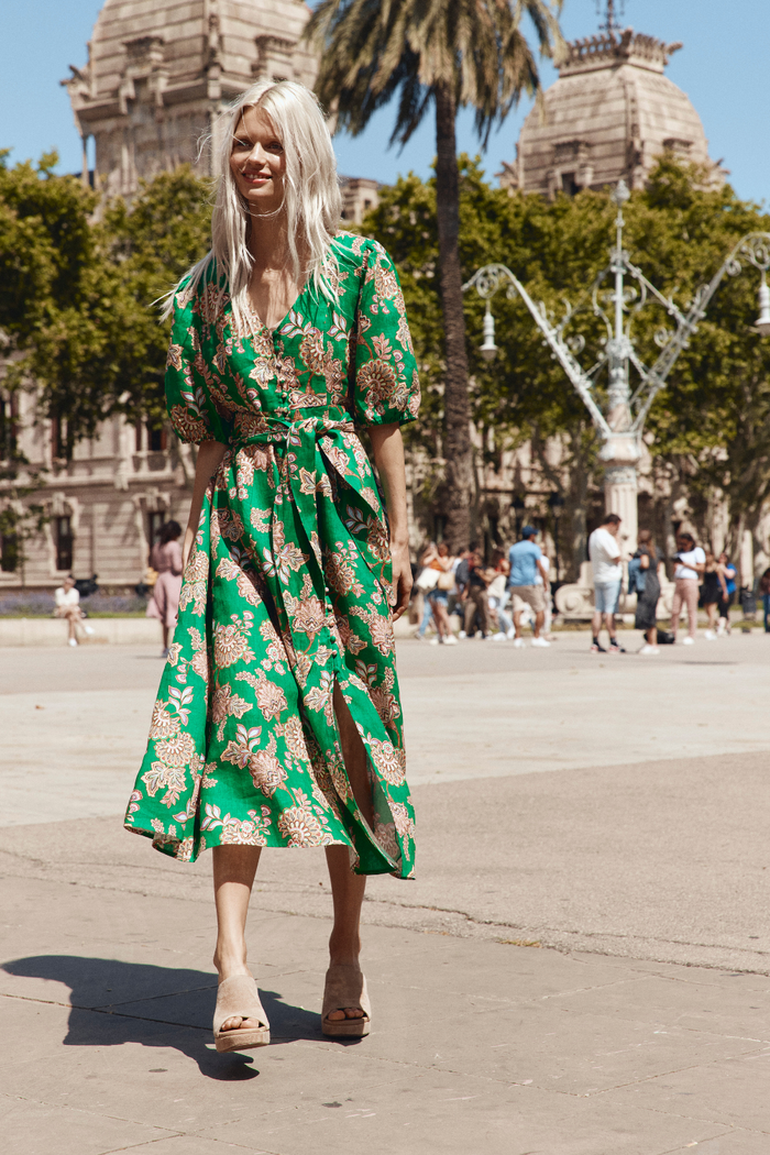 Ebb Dress K'Gari Palm Green