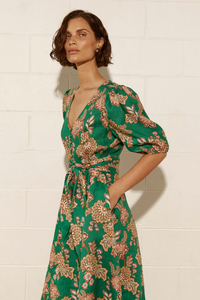 Ebb Dress K'Gari Palm Green Pre-Order