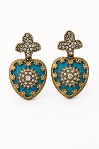 Elle and Elka Heart Earrings Multi