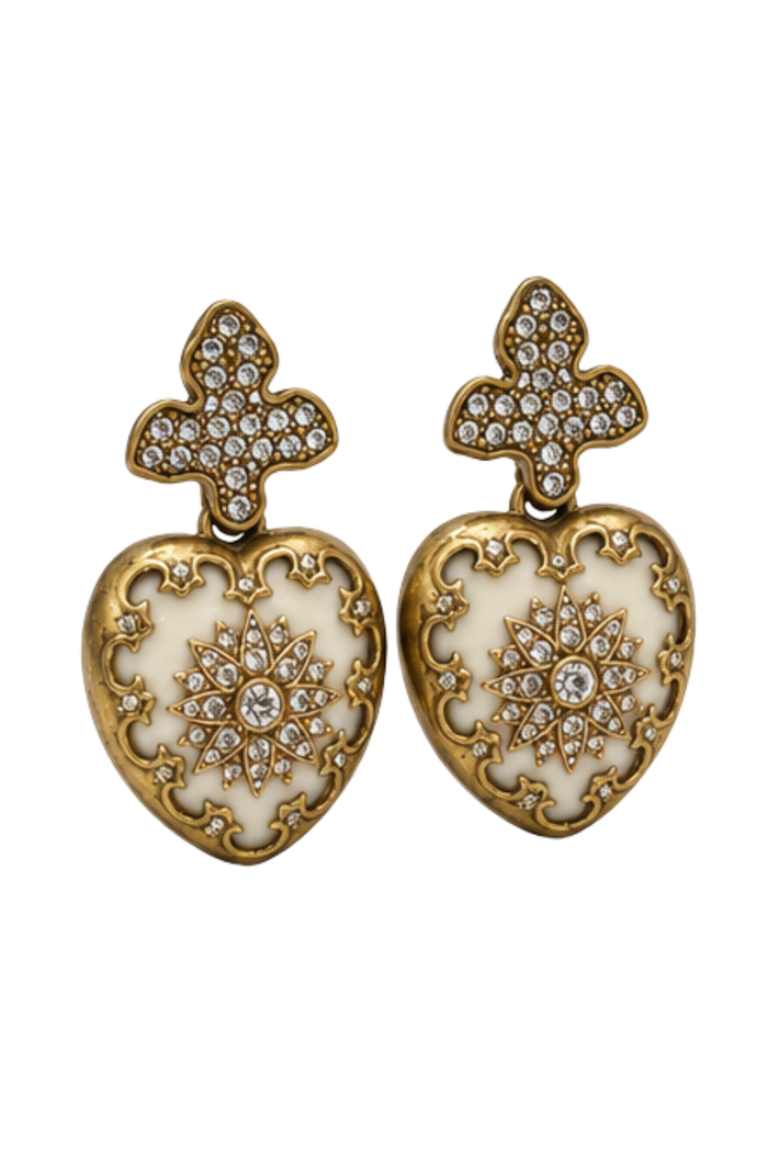 Elle and Elka Heart Earrings Multi