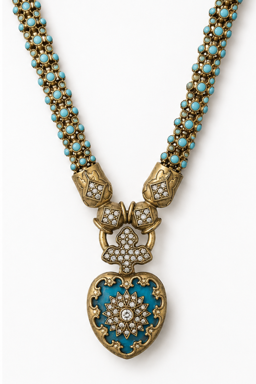 Elle and Elka Heart Necklace Multi