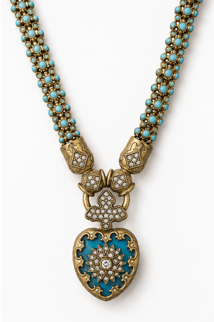 Elle and Elka Heart Necklace Multi