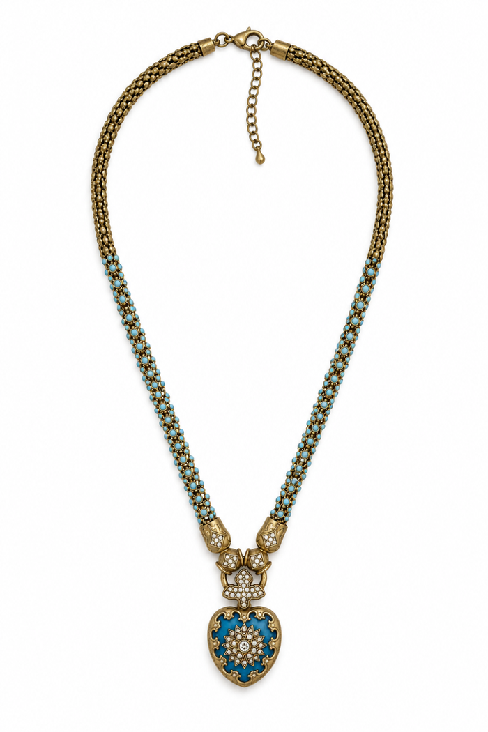 Elle and Elka Heart Necklace Multi