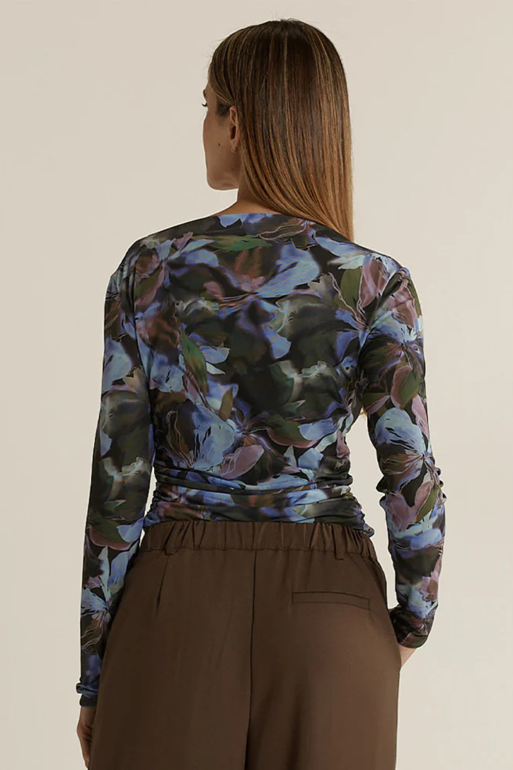 Fate + Becker Alix Mesh Top Floral Blue