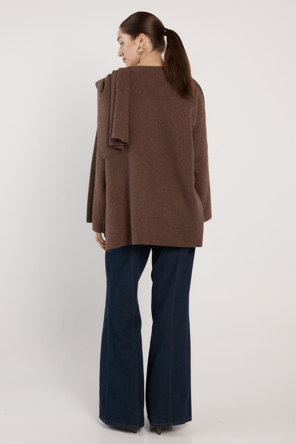 Fate + Becker Amaris Cape Coatigan Chocolate