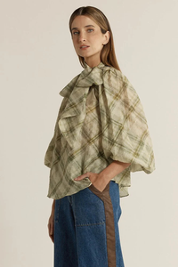 Fate + Becker Eve Pussybow Blouse Moss
