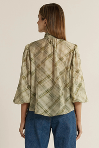 Fate + Becker Eve Pussybow Blouse Moss
