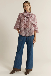 Fate + Becker Eve Pussybow Blouse Pink