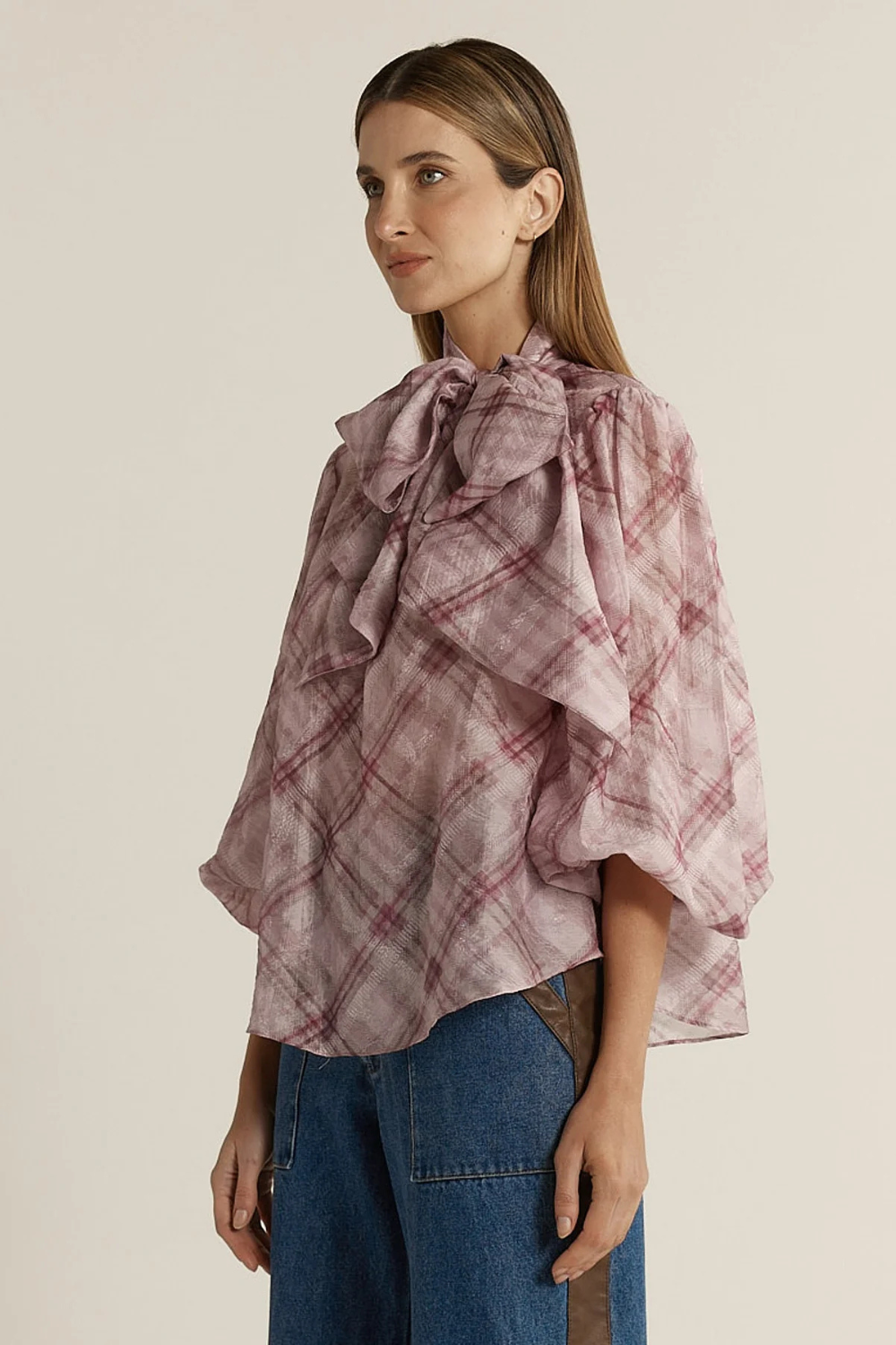 Fate + Becker Eve Pussybow Blouse Pink