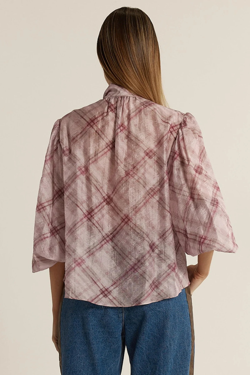 Fate + Becker Eve Pussybow Blouse Pink