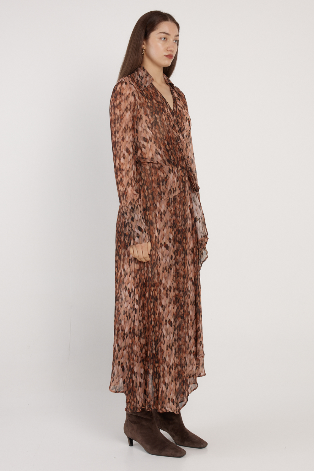 Fate + Becker Isla Wrap Dress Snake